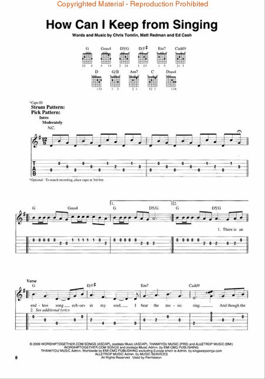 Chris Tomlin - See the Morning Guitar Tablature scores gallery preview page 4