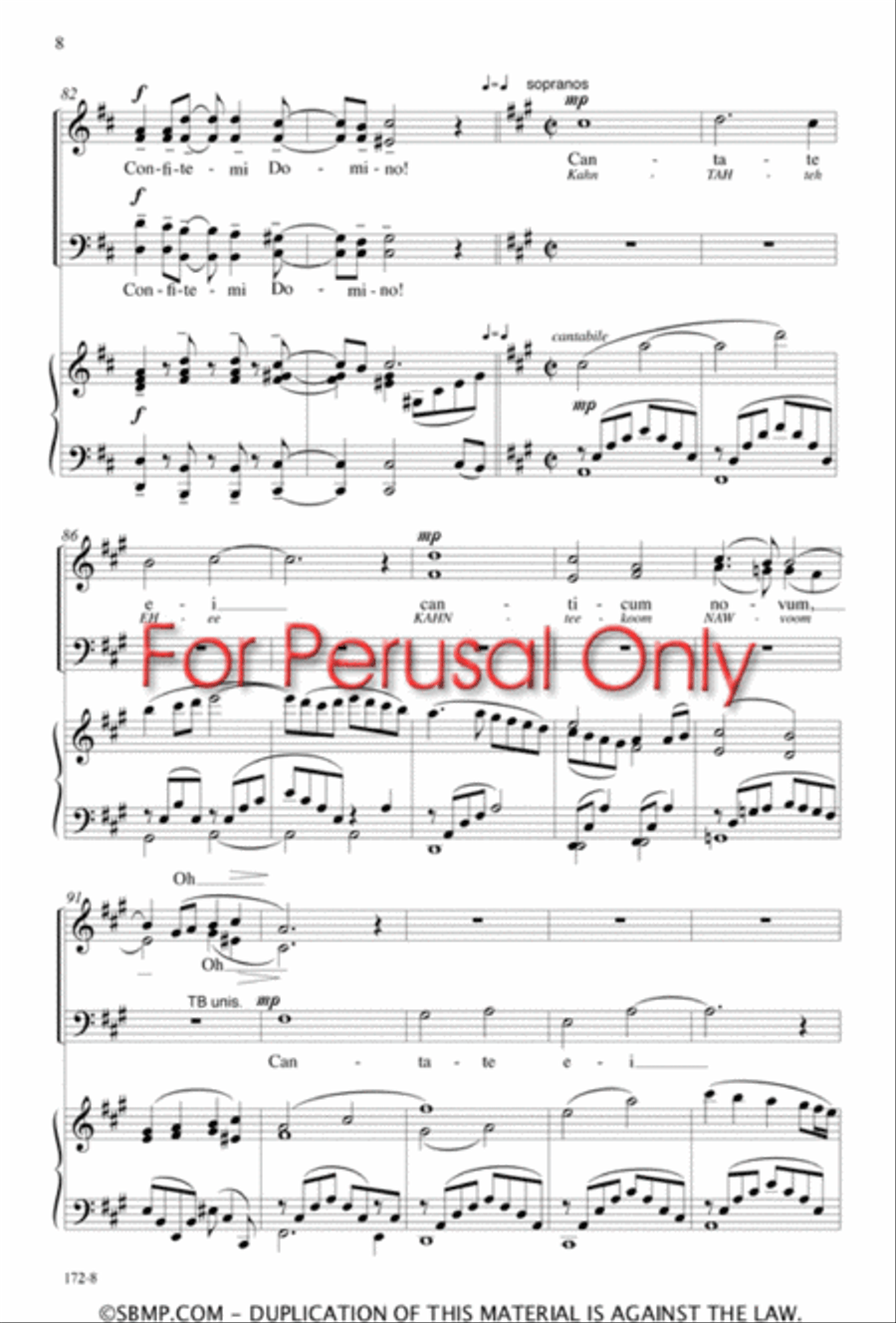 Exsultate Justi in Domino 4-Part scores gallery preview page 8