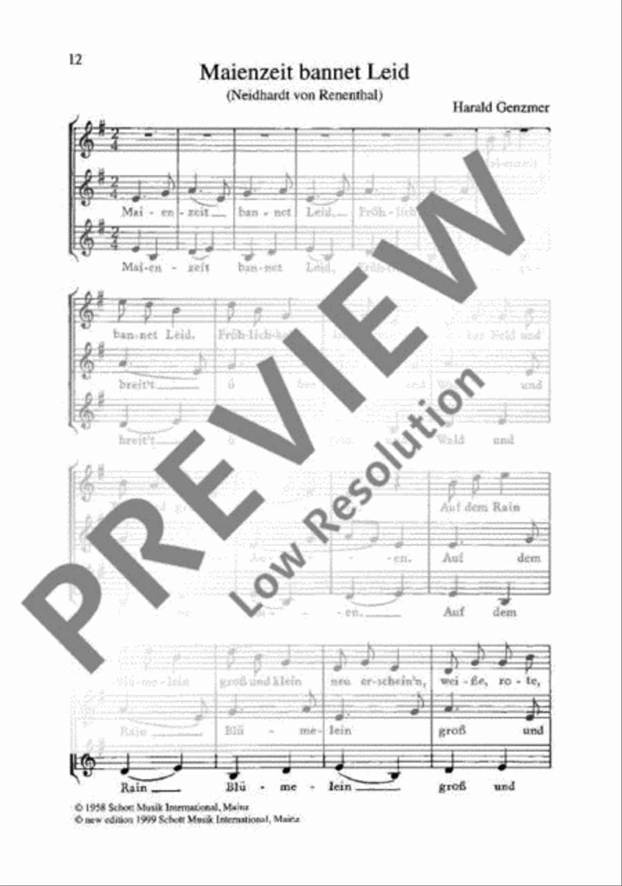 Alte Volkslieder in neuen Sätzen Women's Choir scores gallery preview page 13