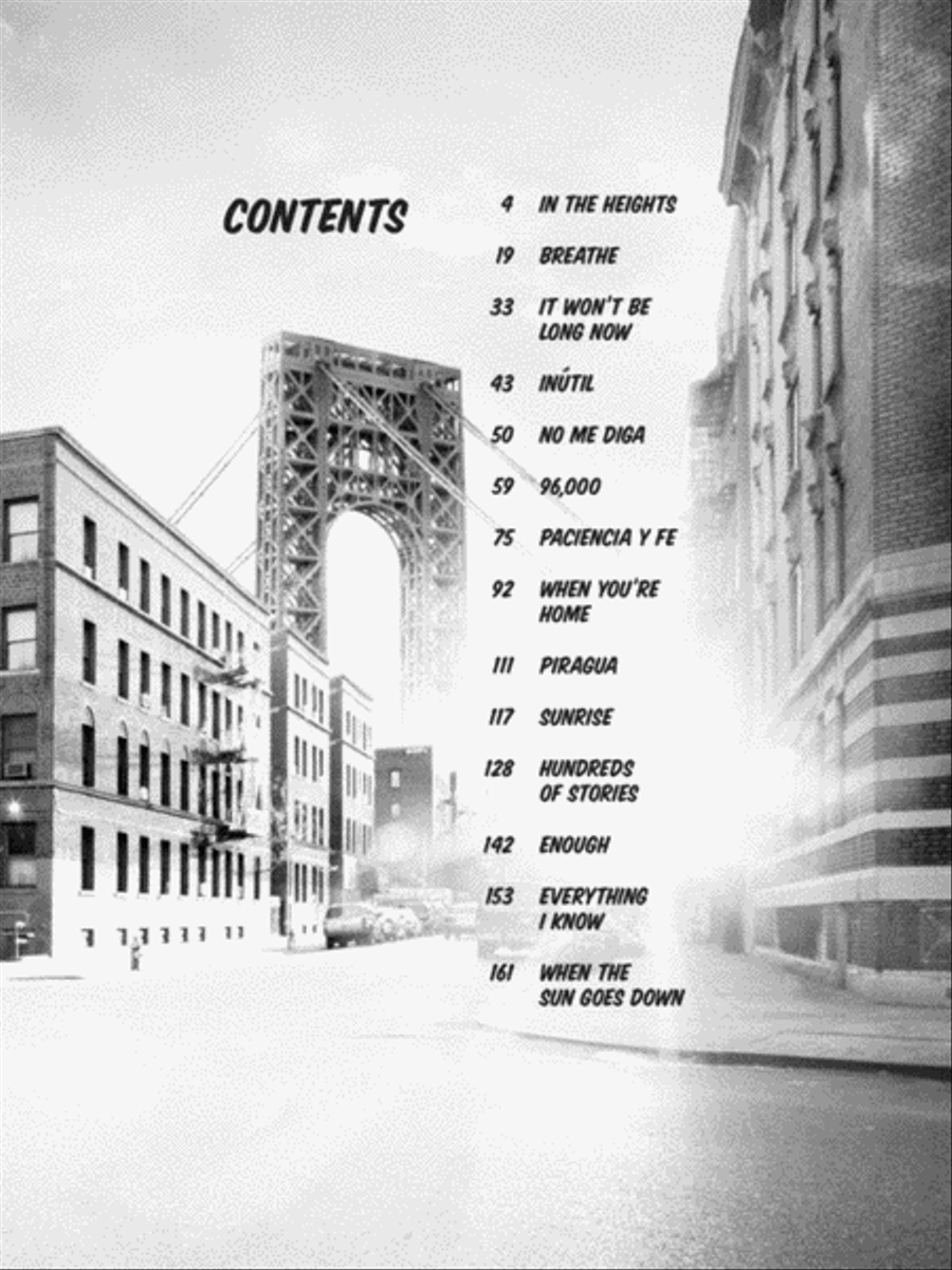 In the Heights Piano, Vocal scores gallery preview page 2