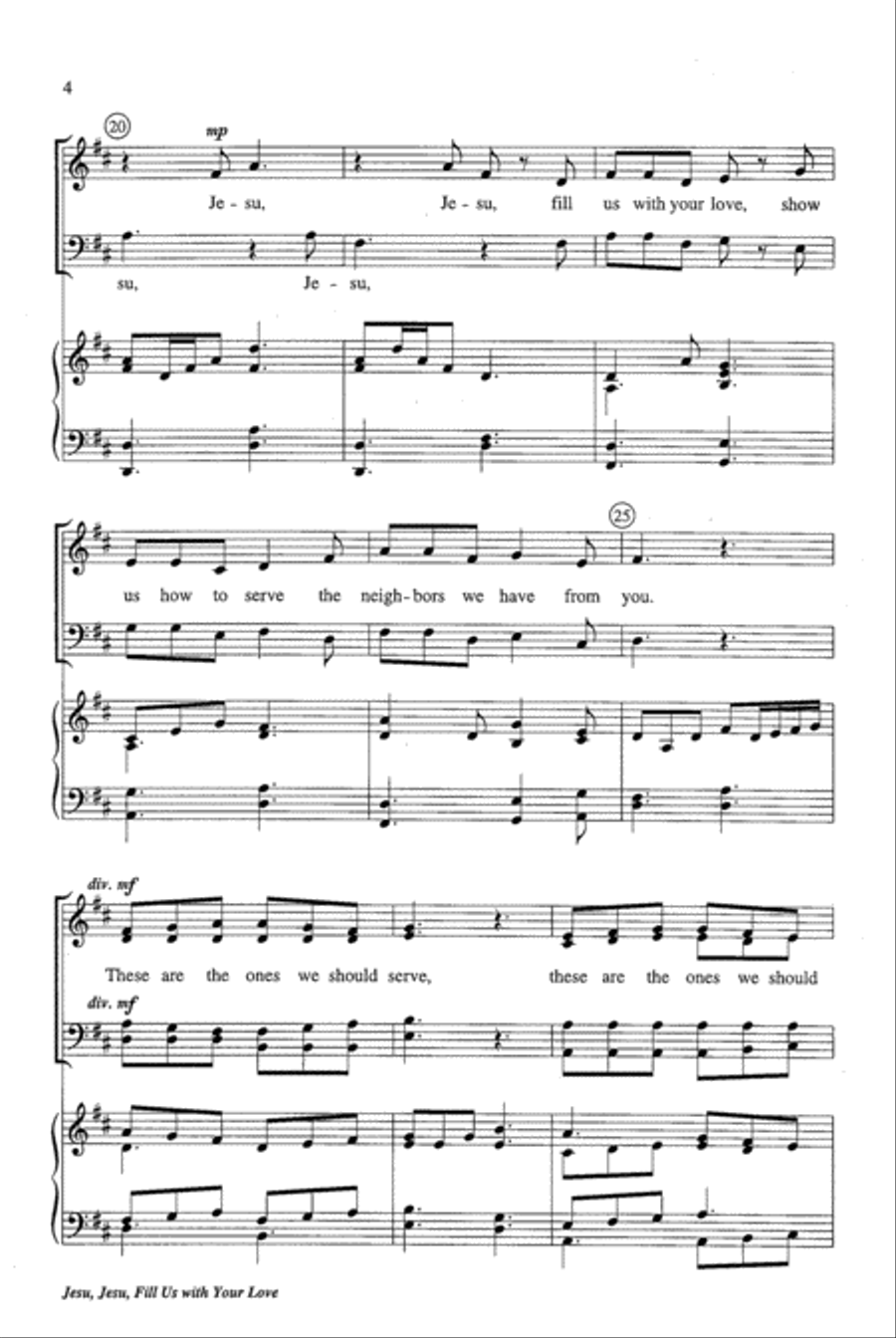 Jesu, Jesu, Fill Us With Your Love 4-Part scores gallery preview page 12
