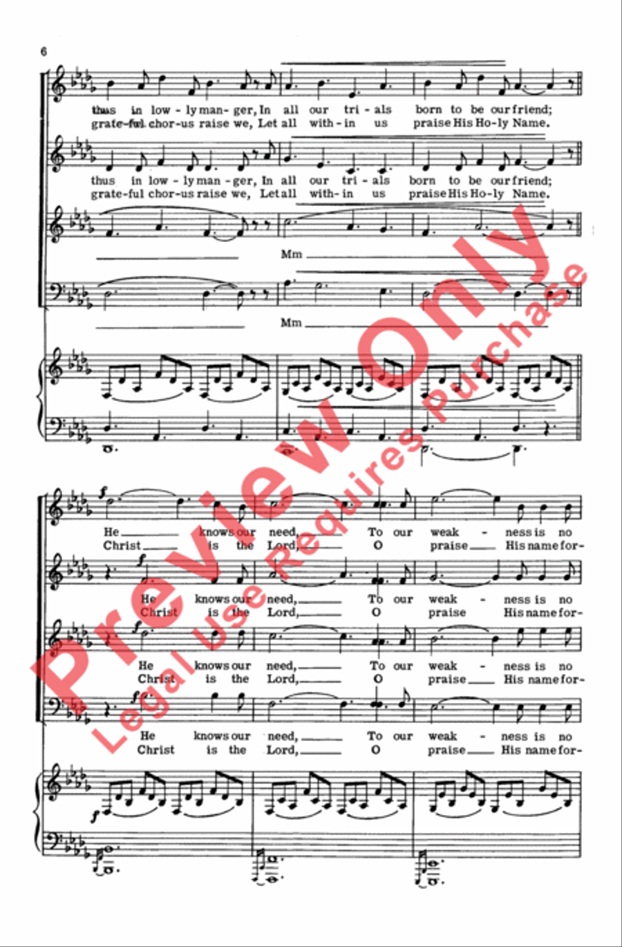 O Holy Night 4-Part scores gallery preview page 6