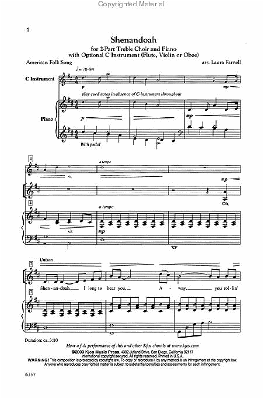 Shenandoah Choir scores gallery preview page 2