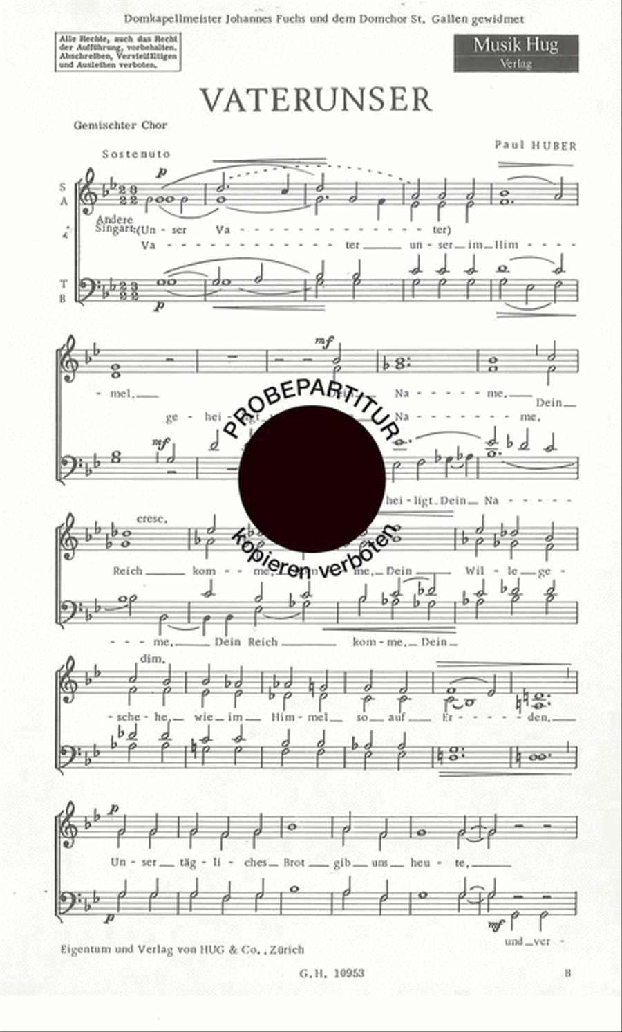 Vater unser Vater unser Choir scores gallery preview page 1