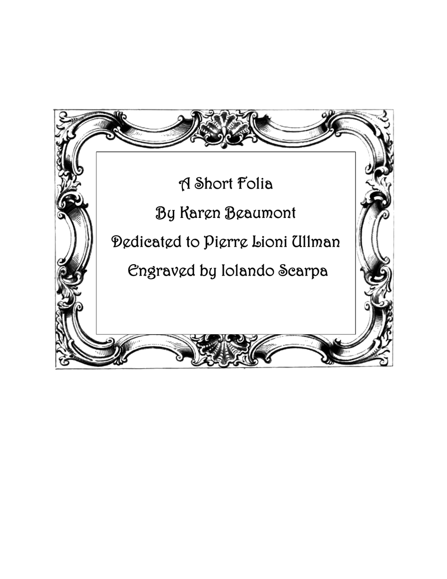 A Short Folia (manuals only) Organ Solo scores gallery preview page 1