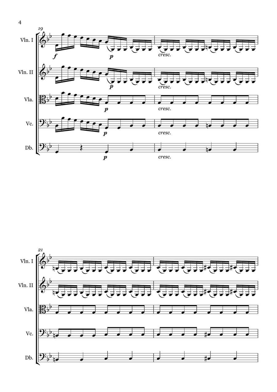 Allegro from Concerto for Two Cellos in G Minor RV 531 String Orchestra scores gallery preview page 4
