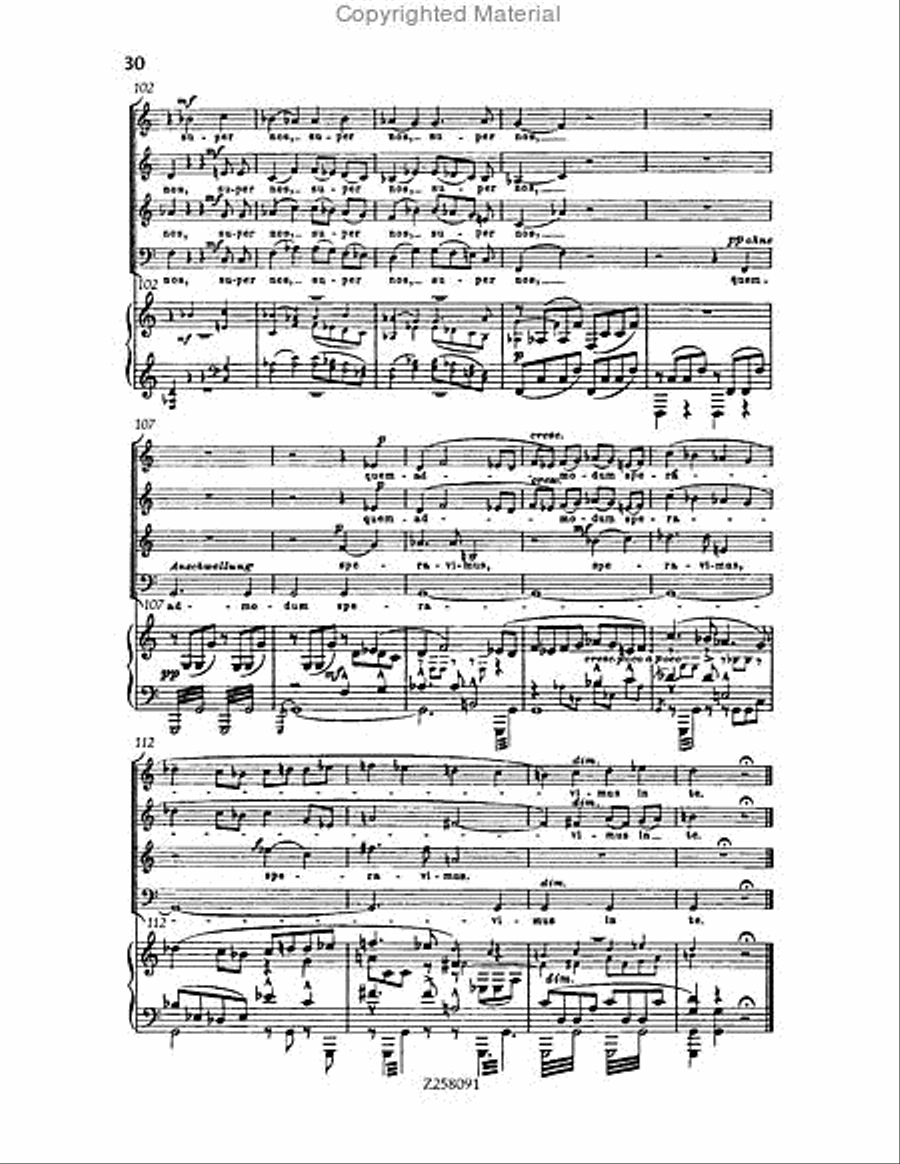 Te Deum, WAB 45 (1886 revision) Choir scores gallery preview page 30