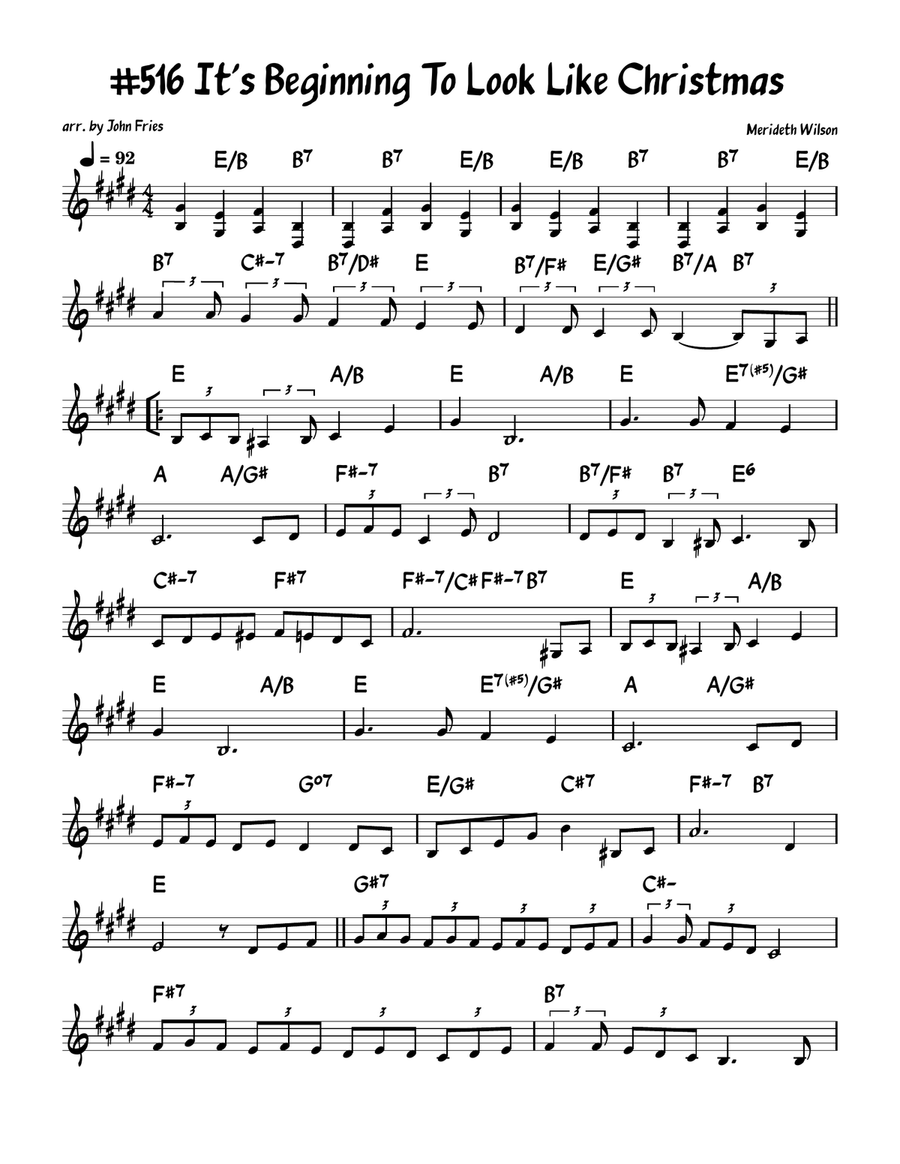 It's Beginning To Look A Lot Like Christmas Piano scores gallery preview page 1