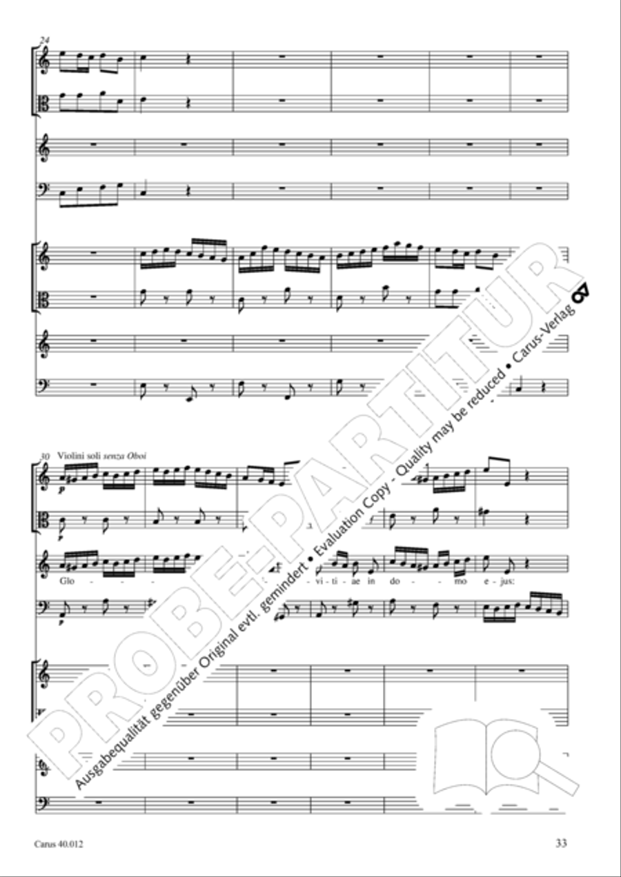 Beatus vir (How blest is he) Psalm 111 4-Part scores gallery preview page 34