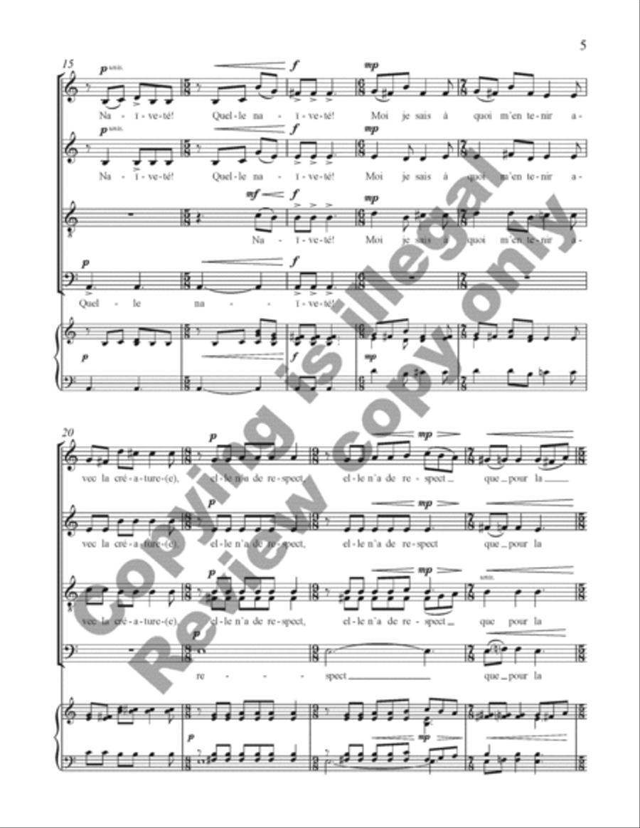 Choral de Bêtes Choral de Bêtes Divisi scores gallery preview page 24