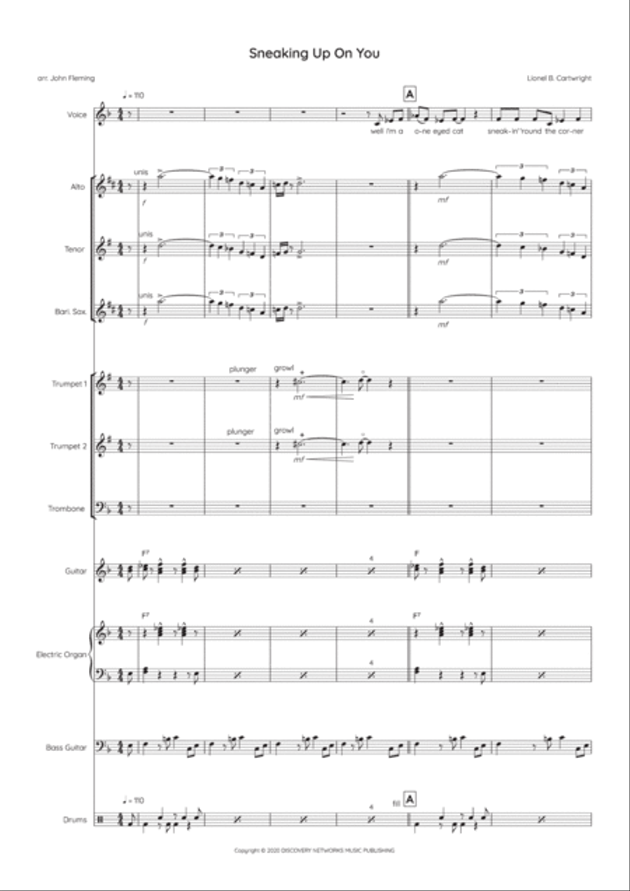 Sneaking Up On You Jazz Ensemble scores gallery preview page 2
