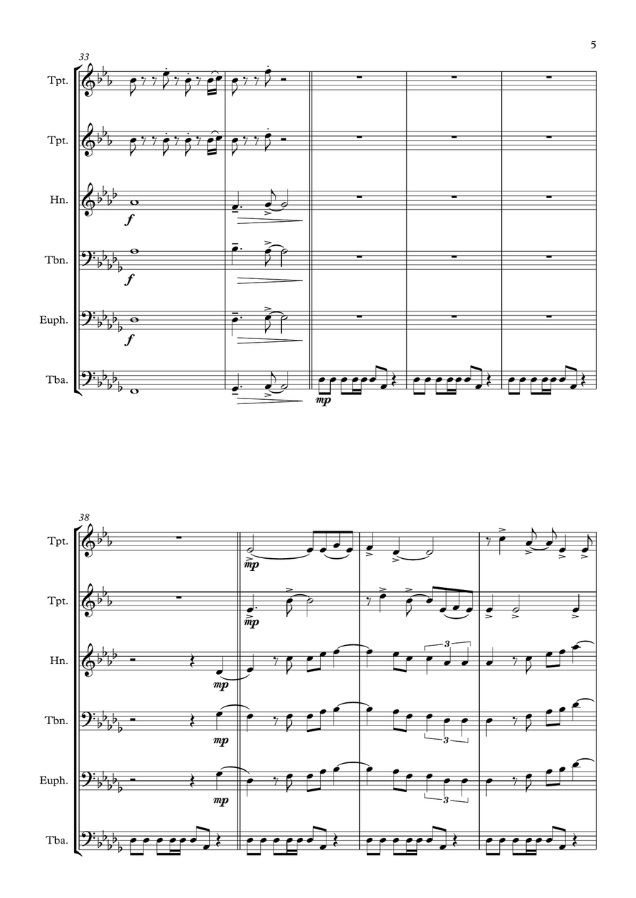 Under Pressure Brass Ensemble scores gallery preview page 5