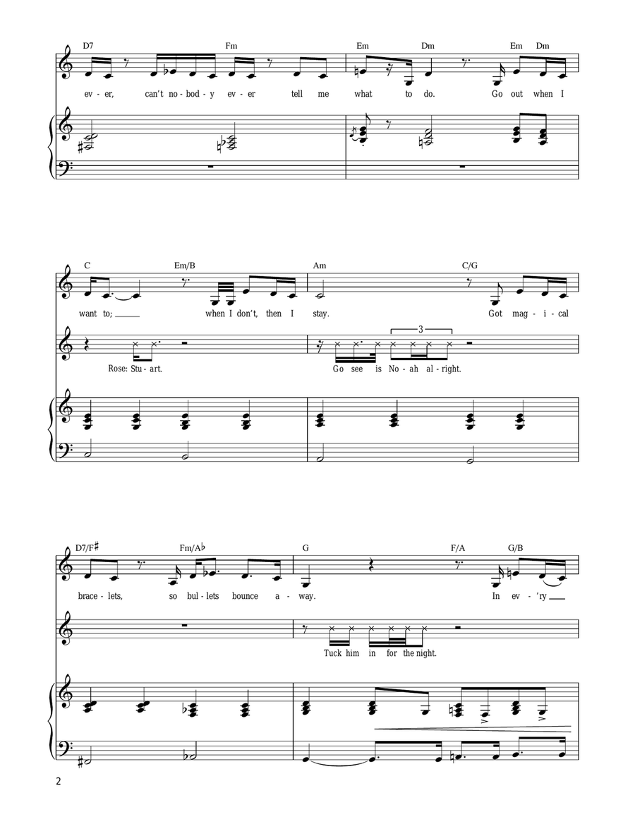 I Hate The Bus Piano, Vocal, Guitar scores gallery preview page 2