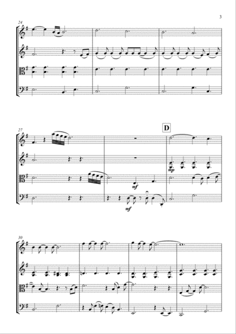 Close To You String Quartet scores gallery preview page 5