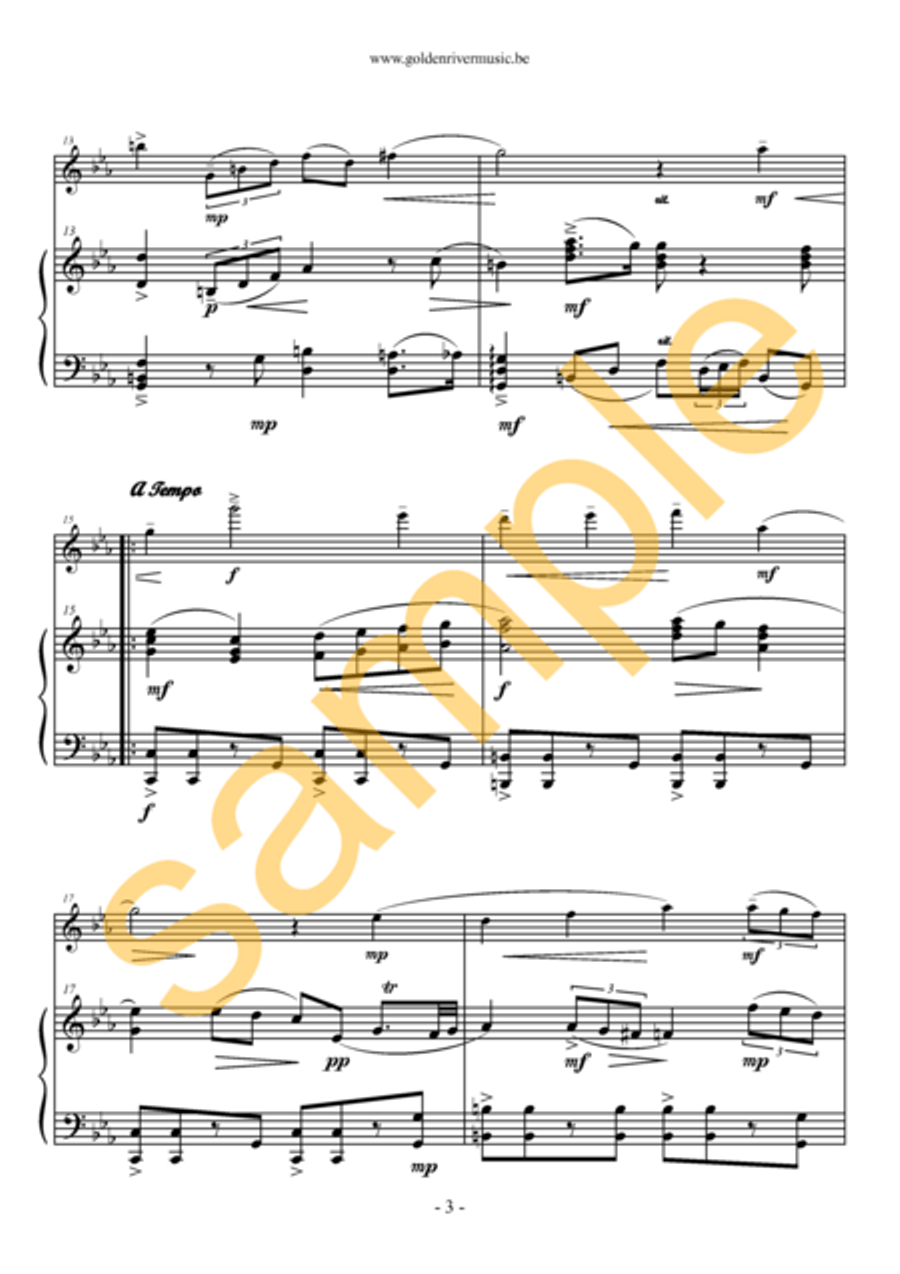 Un consuelo nocturno / Nocturnal consulation for violin Violin Solo scores gallery preview page 4