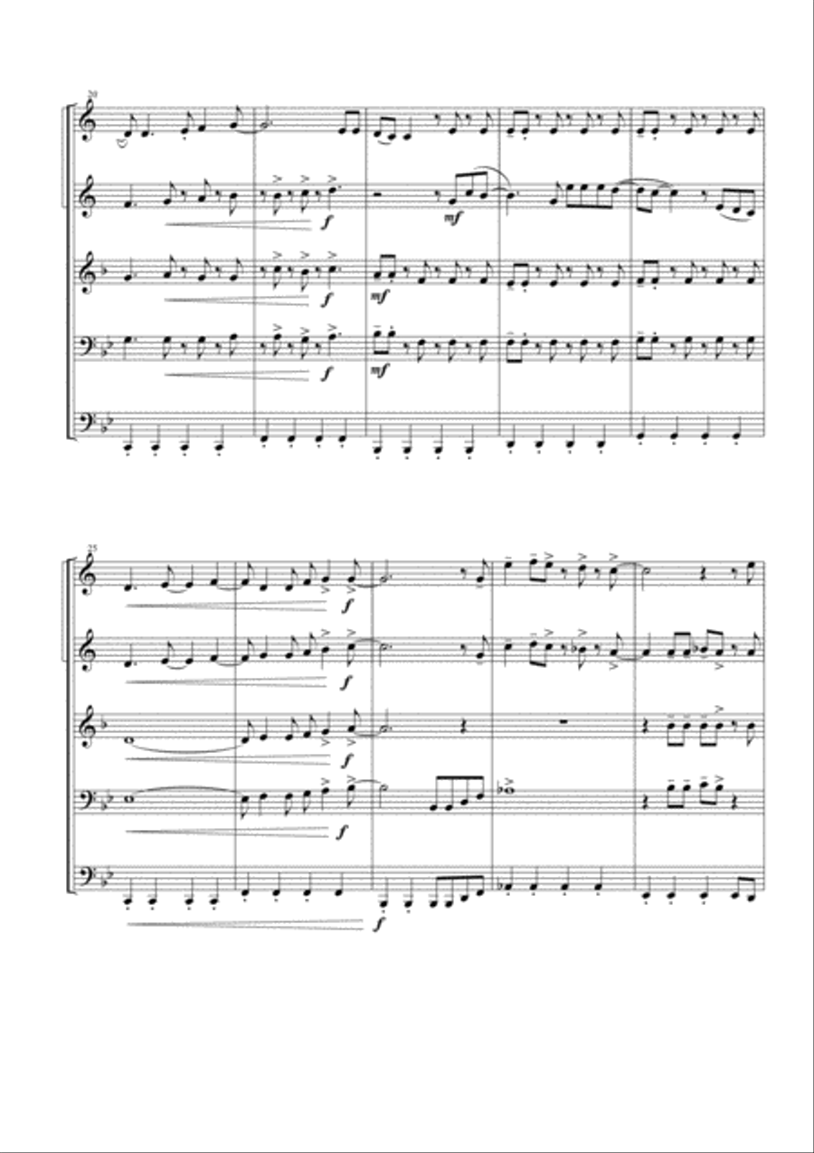 Don't Stop Me Now Brass Ensemble scores gallery preview page 3