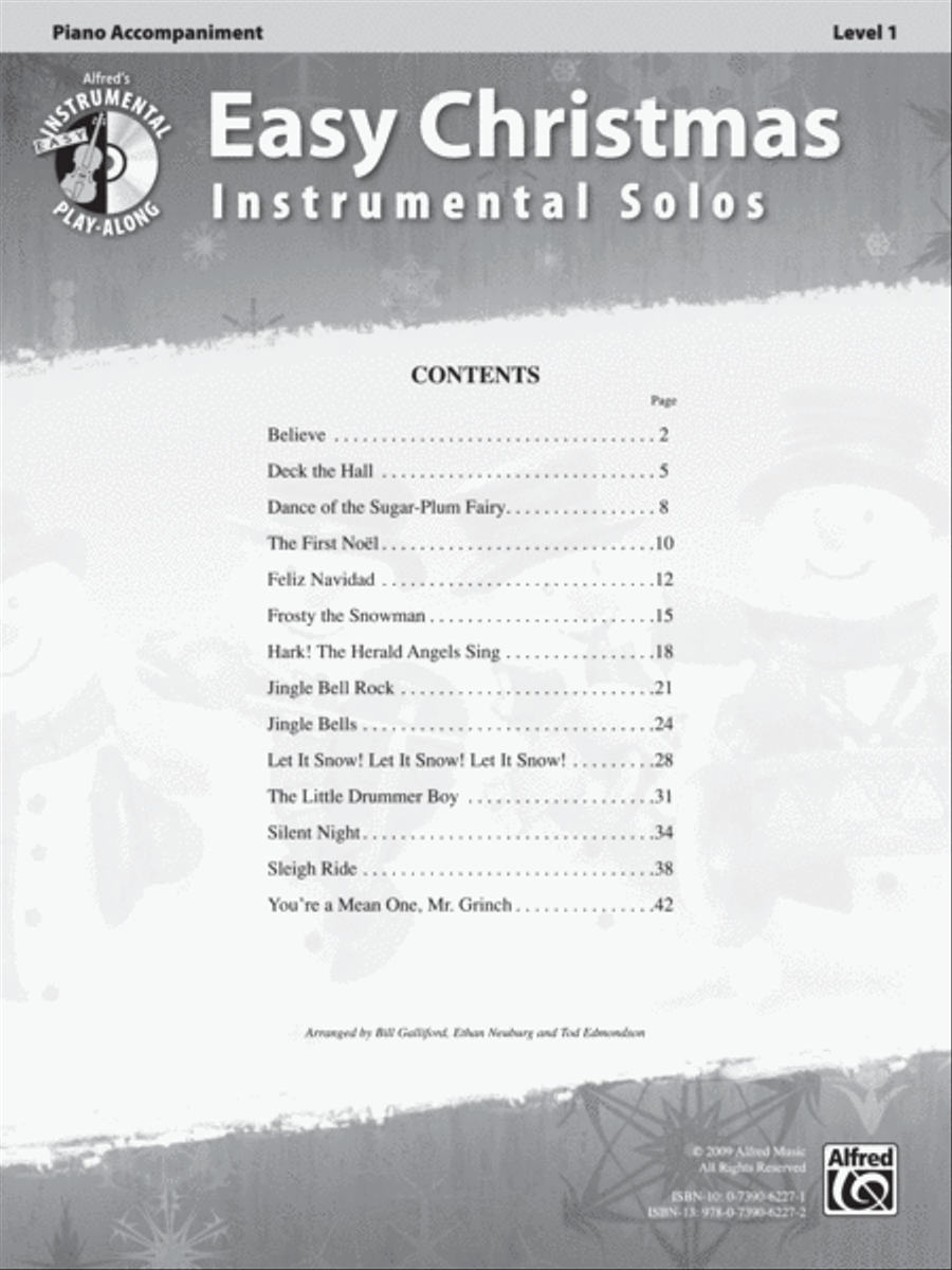 Easy Christmas Instrumental Solos for Strings, Level 1 String Orchestra scores gallery preview page 5