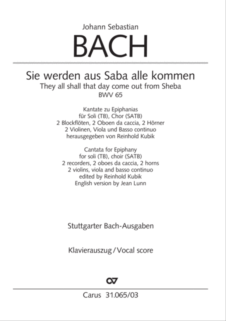 They all shall day come out from Sheba (Sie werden aus Saba alle kommen) TB scores gallery preview page 2