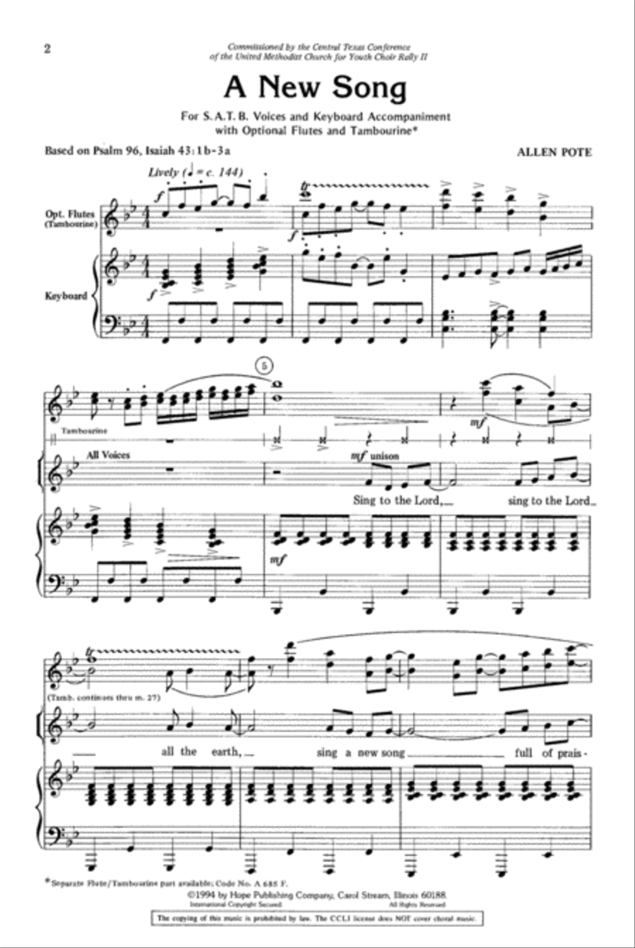 A New Song 4-Part scores gallery preview page 2