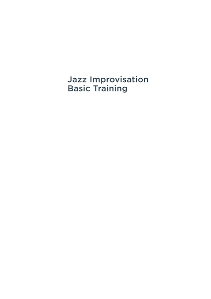 Jazz Improvisation Basic Training