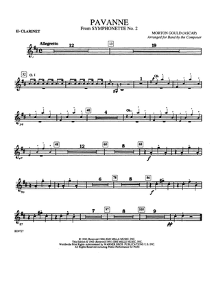 Pavanne (from Symphonette No. 2): E-flat Soprano Clarinet