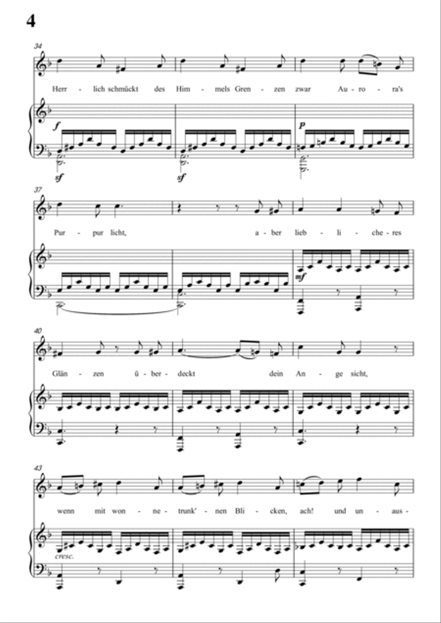 Schubert-Als ich sie errothen sah in F for Vocal and Piano Voice scores gallery preview page 5