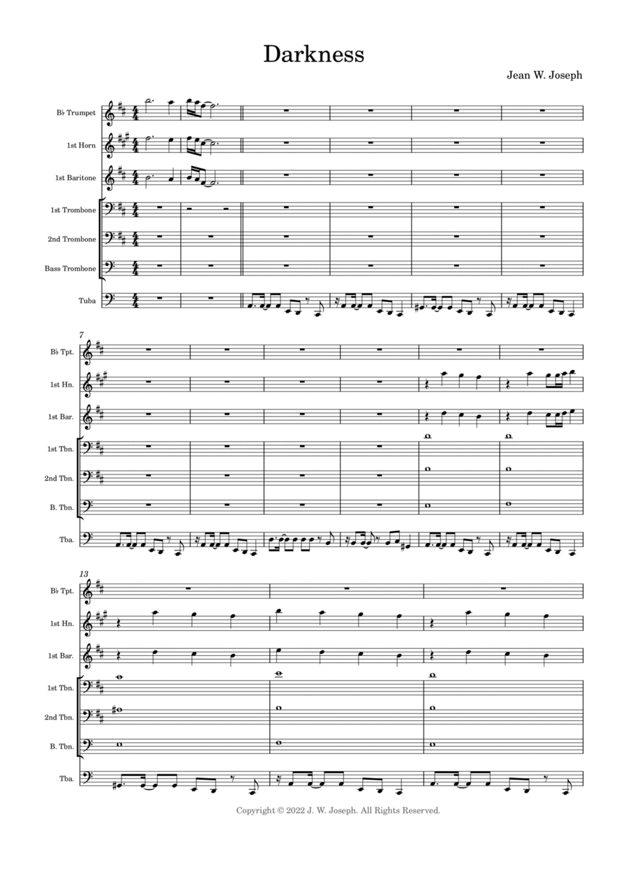 Darkness Brass Ensemble scores gallery preview page 1