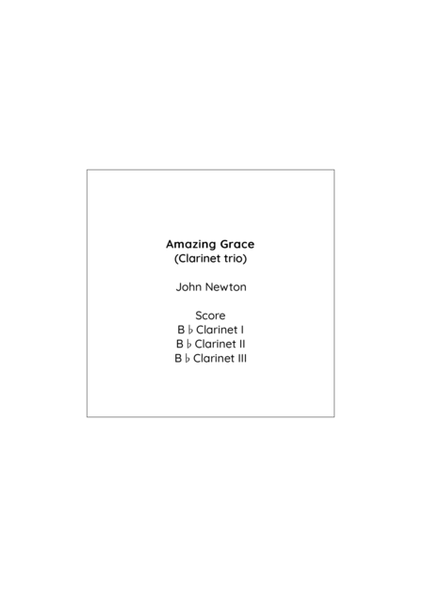 Amazing Grace clarinet trio image number null