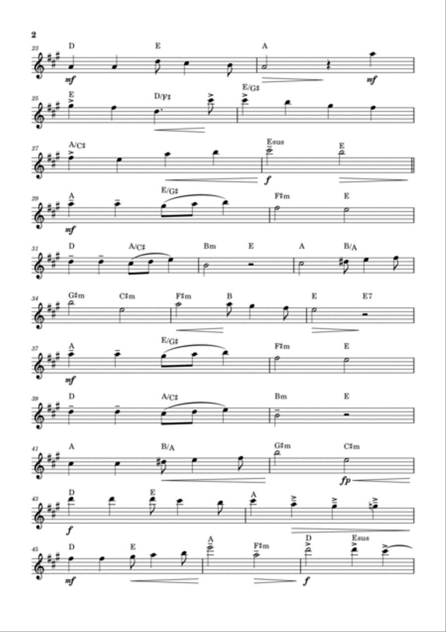 Hand of Hope and Glory (Elgar) Alto Saxophone scores gallery preview page 2