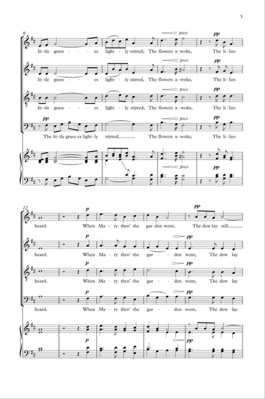 When Mary thro' the garden went 4-Part scores gallery preview page 3