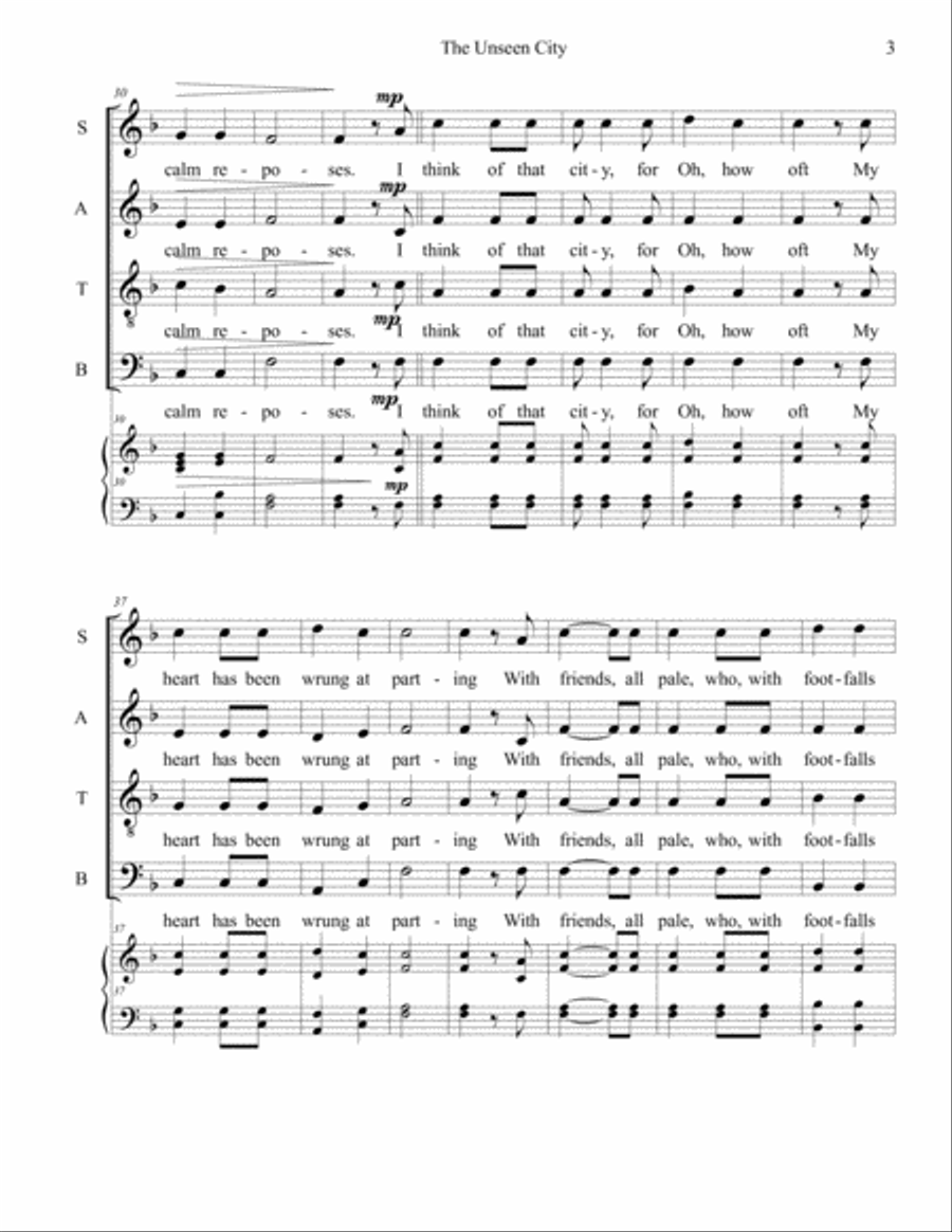 The Unseen City 4-Part scores gallery preview page 3