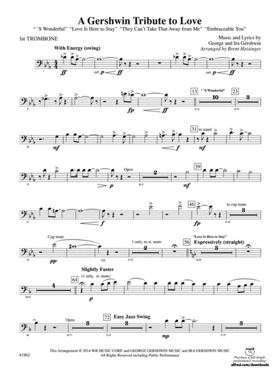 A Gershwin Tribute to Love: 1st Trombone