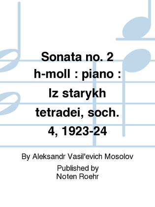 Book cover for Sonata no. 2 h-moll