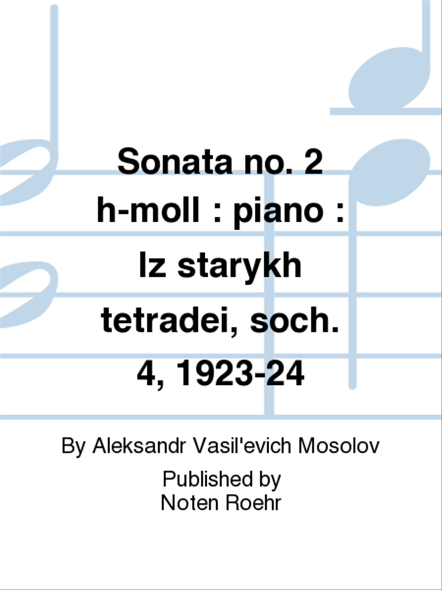Sonata no. 2 h-moll Sonata no. 2 h-moll Piano Solo scores gallery preview page 1