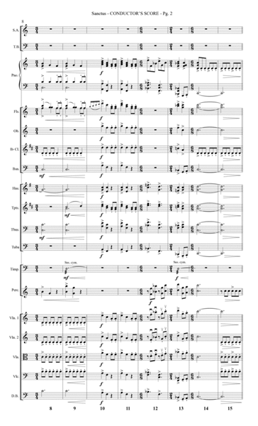 Sanctus (Orchestra) - Full Score