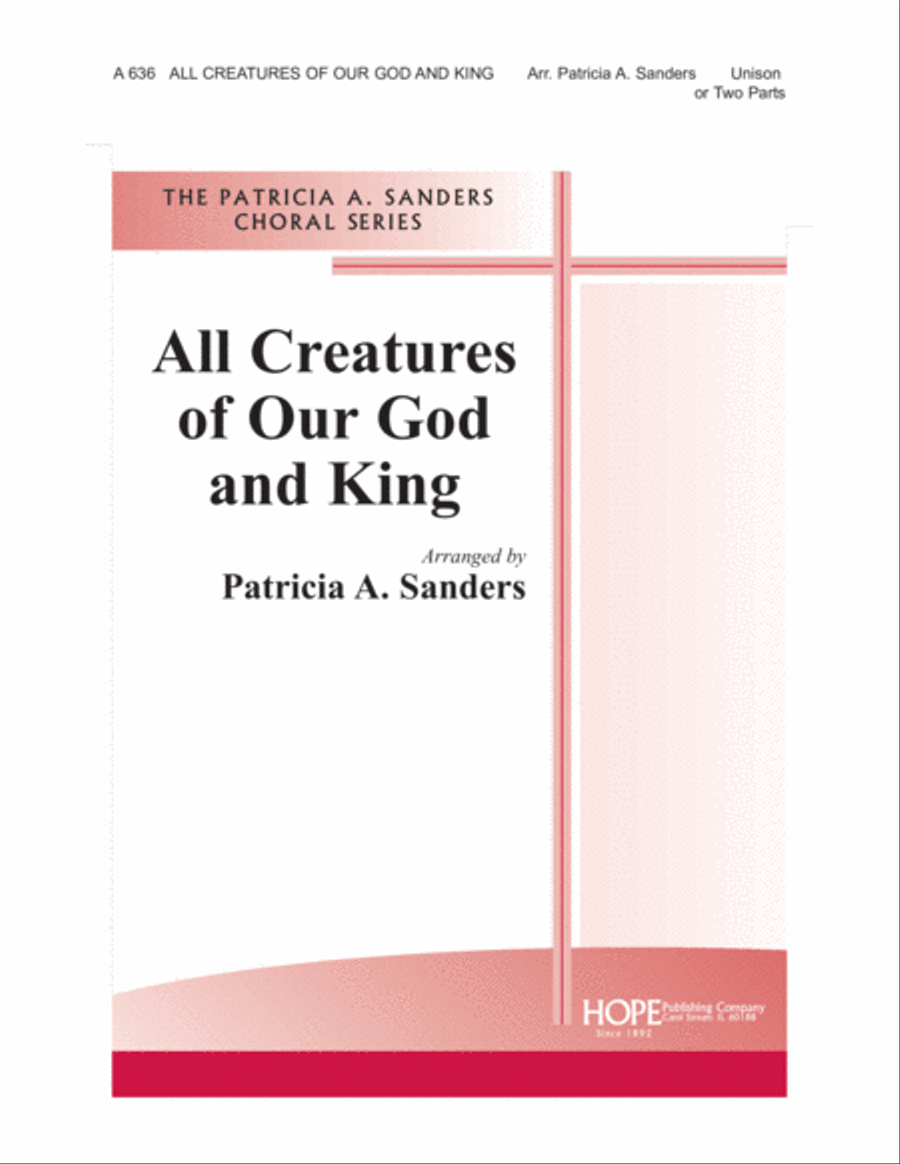 All Creatures of Our God and King Unison Choir scores gallery preview page 1