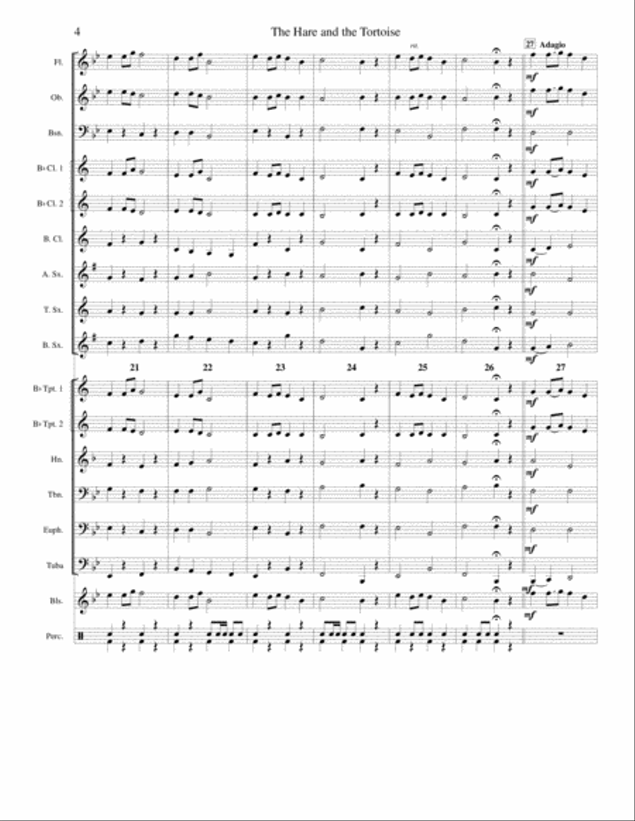 The Hare and the Tortoise Concert Band scores gallery preview page 4