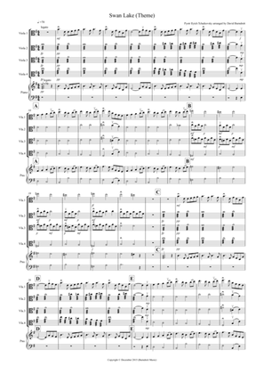 Swan Lake Theme for Viola Quartet