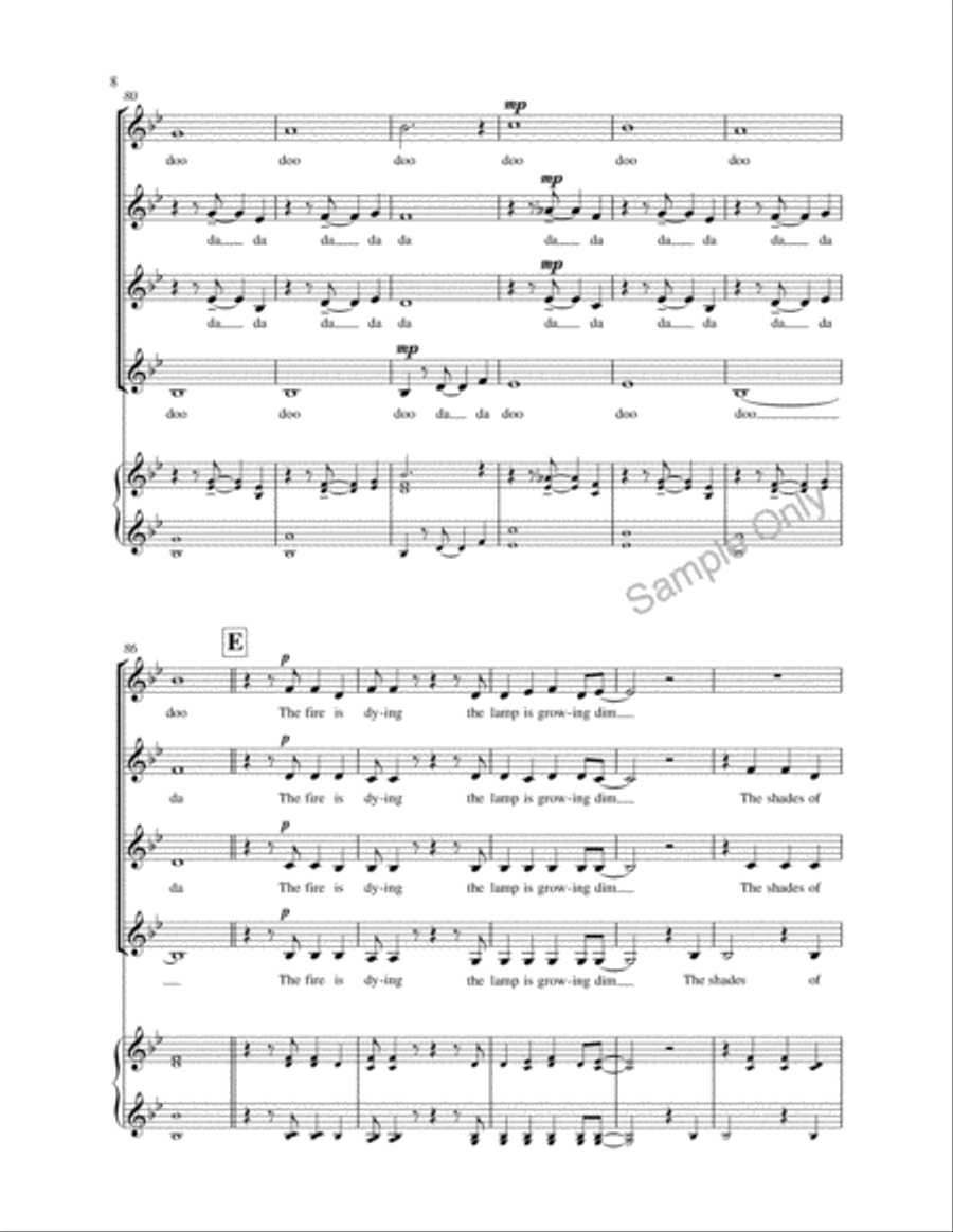 Song For A Winter's Night SSAA scores gallery preview page 8