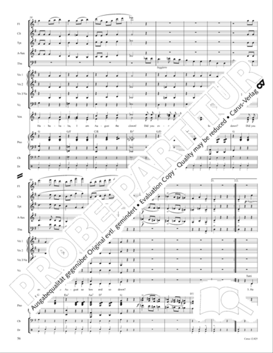 Circus Allegro Choir scores gallery preview page 57