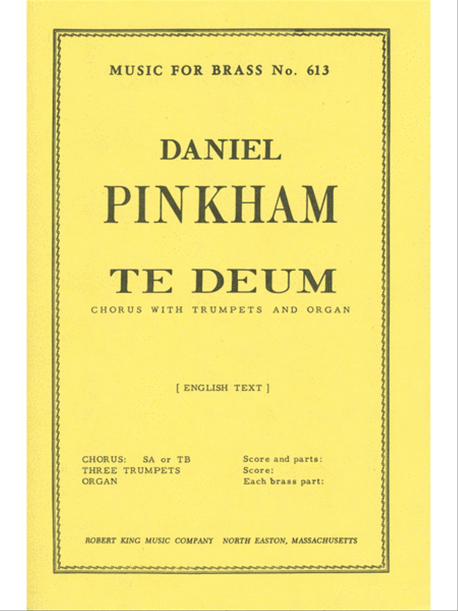 Pinkham Daniel Te Deum Brass Ensemble Score/parts Brass Ensemble scores gallery preview page 1