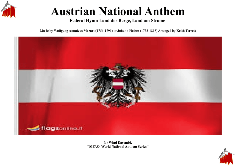Austrian National Anthem (Land der Berge, Land am Strome) for Wind Ensemble Woodwind Ensemble scores gallery preview page 1