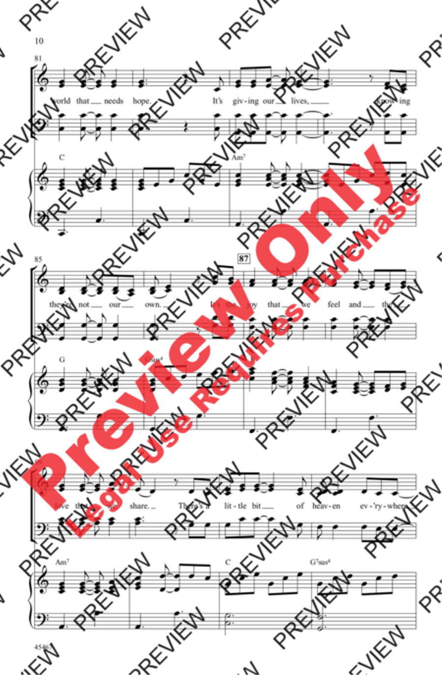 Heaven Everywhere 4-Part scores gallery preview page 22
