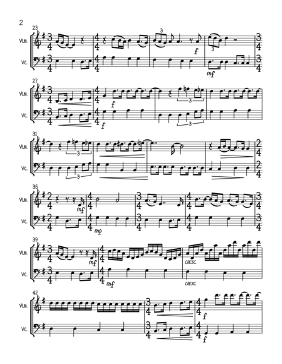 All You Need Is Love String Duet scores gallery preview page 2