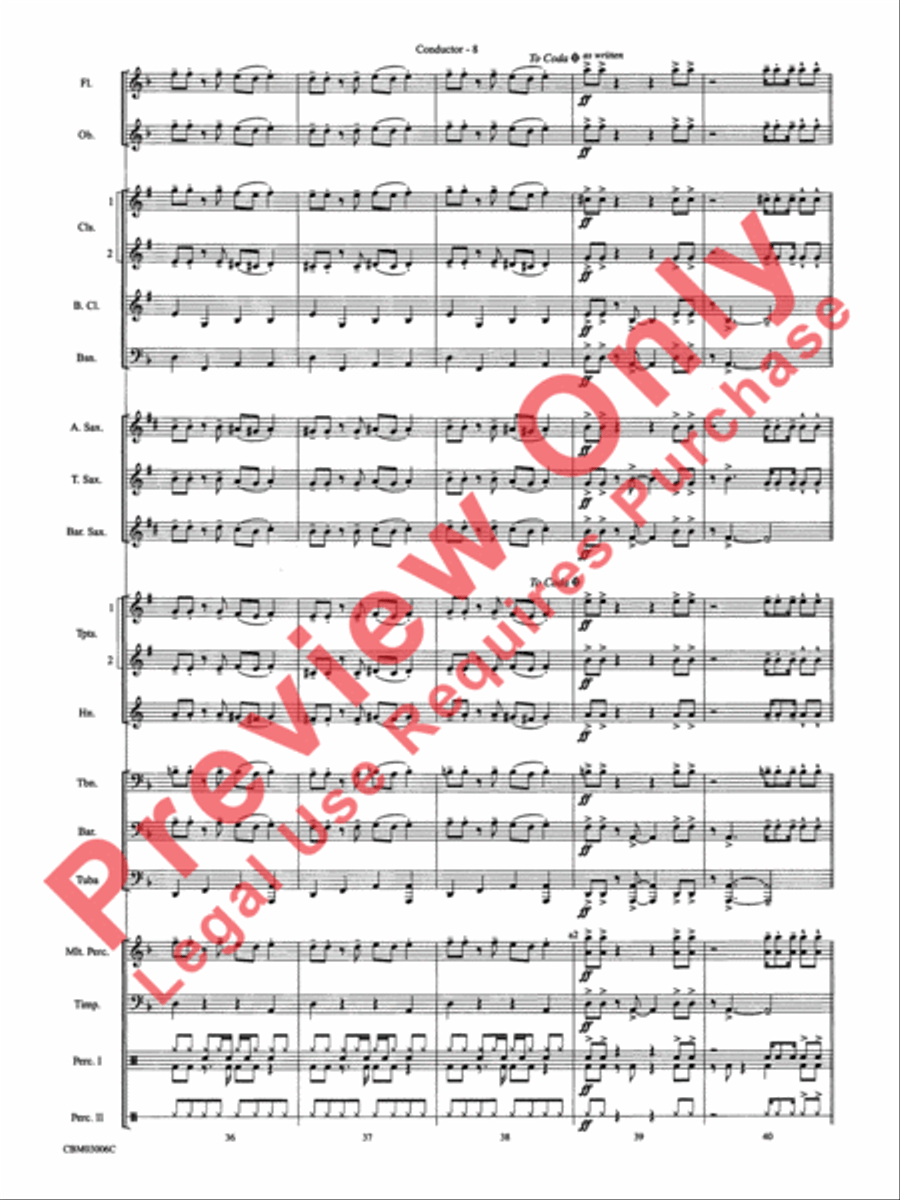 The James Bond Theme (from Die Another Day) Concert Band scores gallery preview page 11