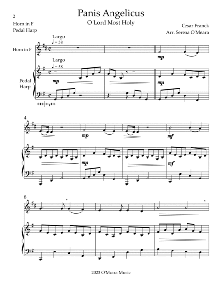 Panis Angelicus, Duet for Horn in F & Pedal Harp image number null