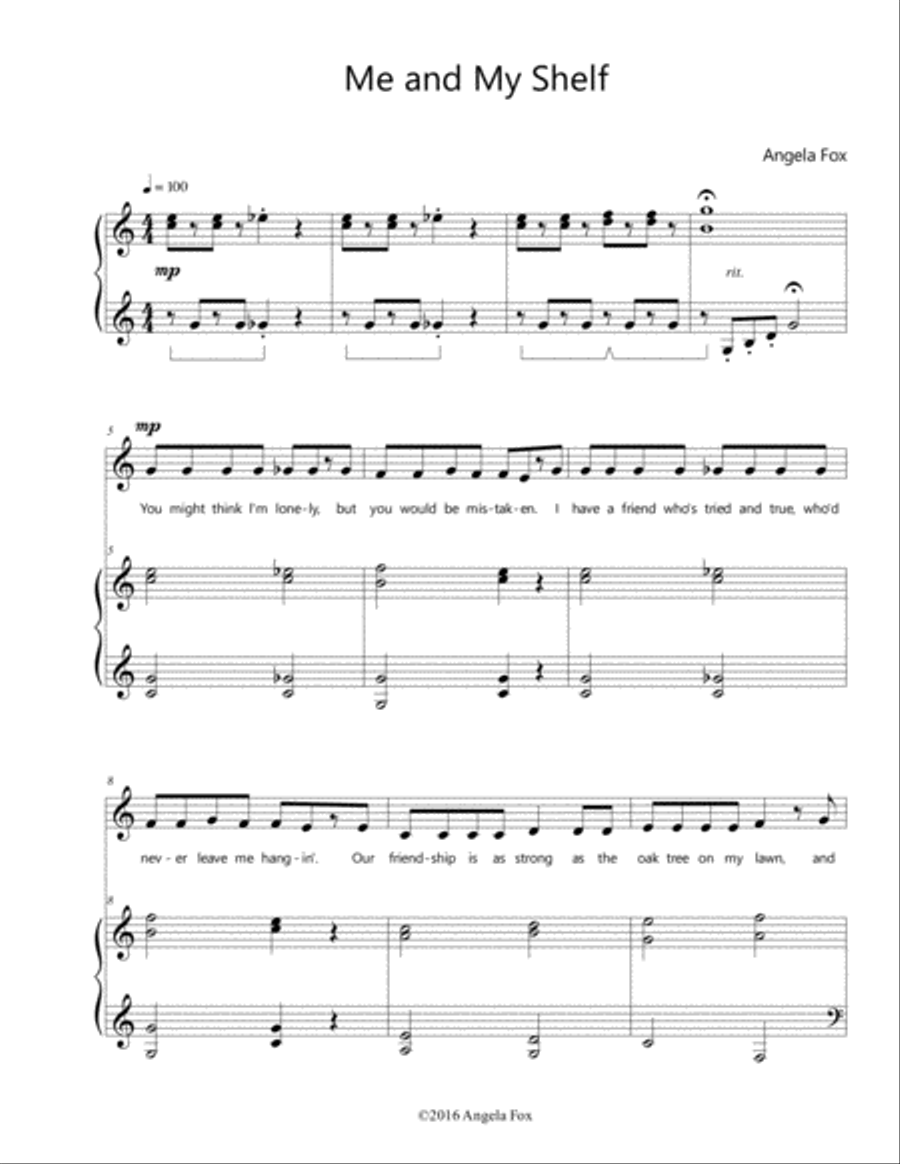 Me and My Shelf Me and My Shelf Voice scores gallery preview page 2