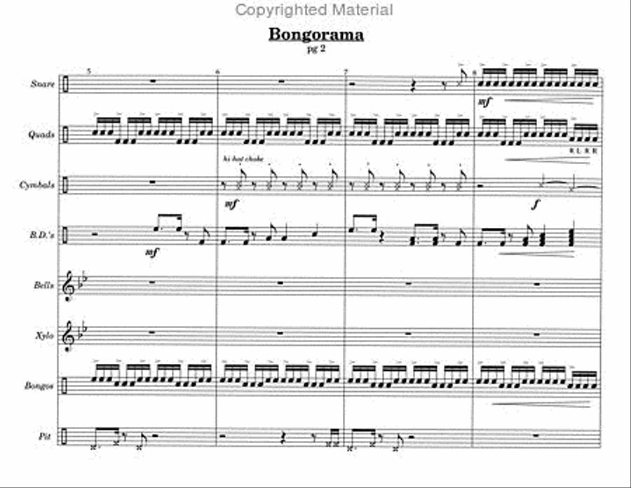 Bongorama Percussion Ensemble scores gallery preview page 4