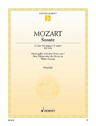 Book cover for Sonata C major, K. 279