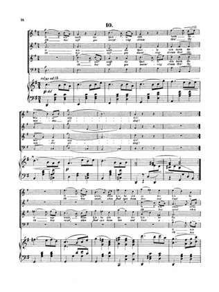Brahms: Liebeslieder Walzer (Love Song Waltzes), Op. 52 No. 10 (choral score)